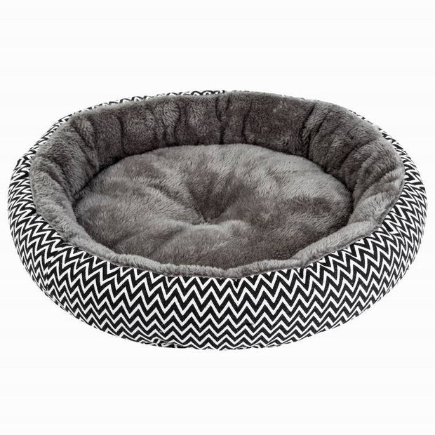 Geometric Soft Plush Dog Bed