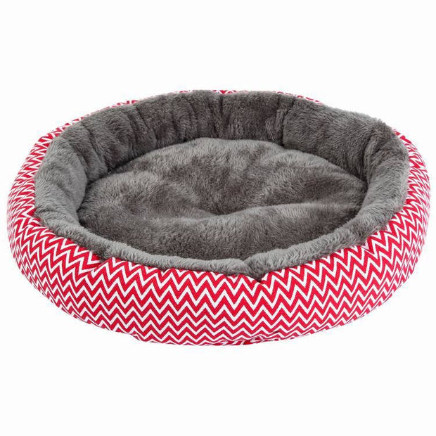Geometric Soft Plush Dog Bed