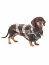 Cute red plaid dog shirt with buttons