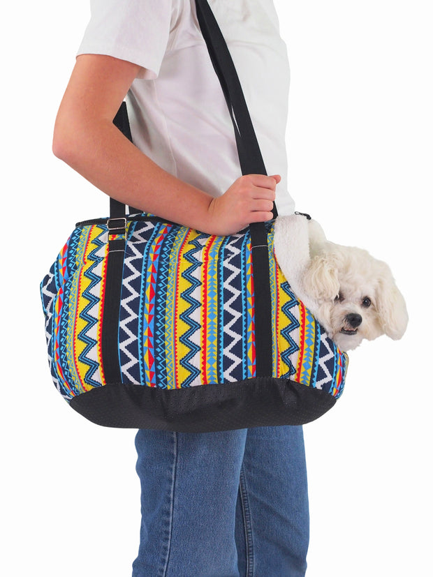 Warm winter plush dog carry bag