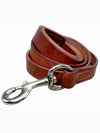 brown leather dog lead or leash