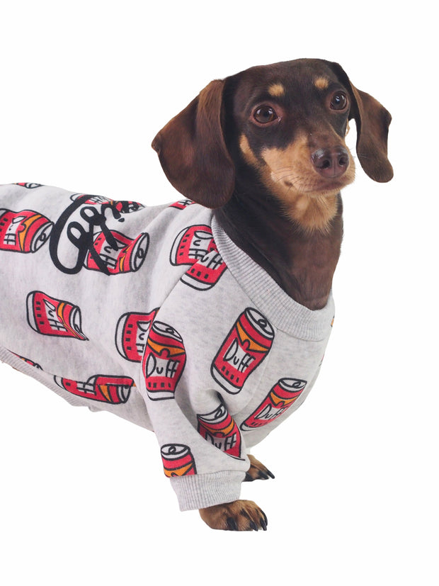 Duff Beer Simpsons themed Dog Sweater jumper