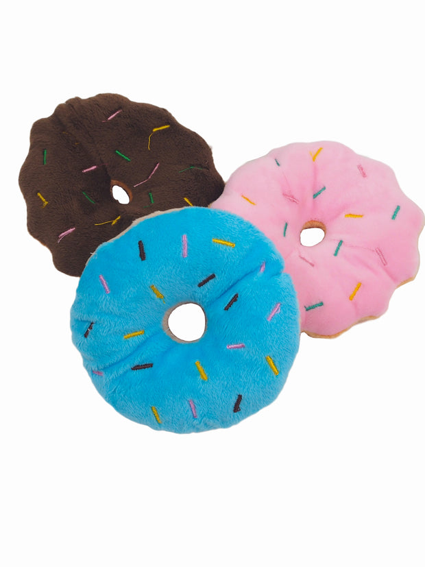 Affordable online plush glazed donut dog toy