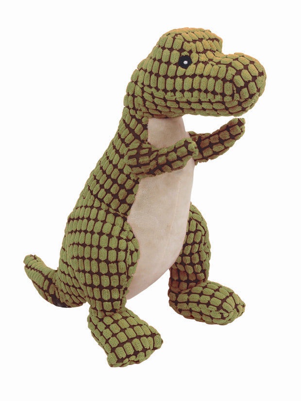 Extra large plush dinosaur dog toy with squeaker