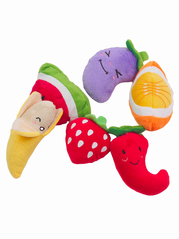 Affordable online fruit salad plush dog toys