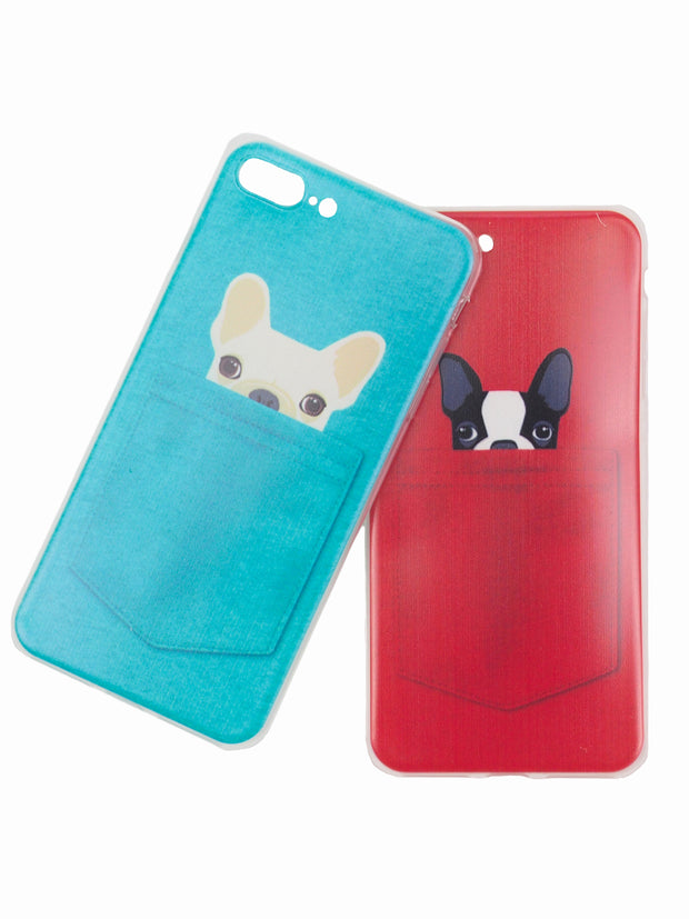 Peekaboo Silicone Dog Lovers iPhone Cases