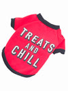 Cute treats and chill netflix themed dog sweater jumper