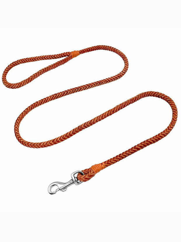 genuine leather dog leash