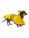 Safe reflective raincoat and rainjacket for dogs in yellow