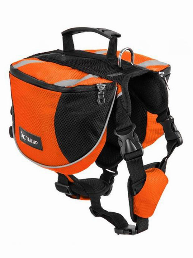 orange adventure dog harness