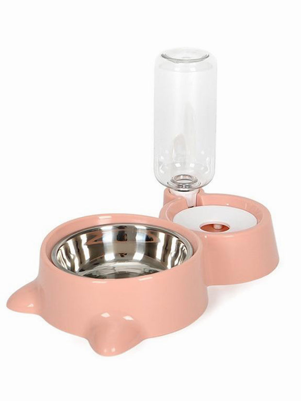 pink dog bowl water feeder