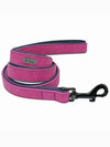 pink leather dog leash