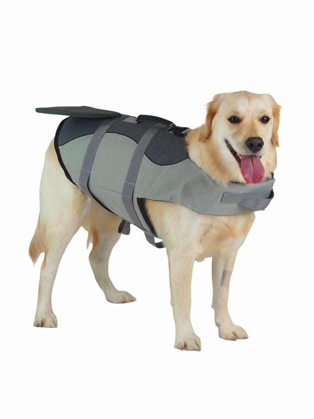 Grey Shark Dog Swim Vest