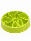 green slow feeder dog bowl plastic