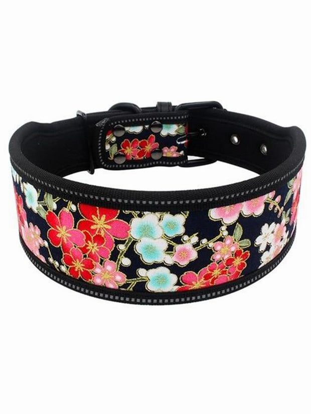 spring floral pattern dog collar