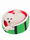 Watermelon dog bed with removable cushion