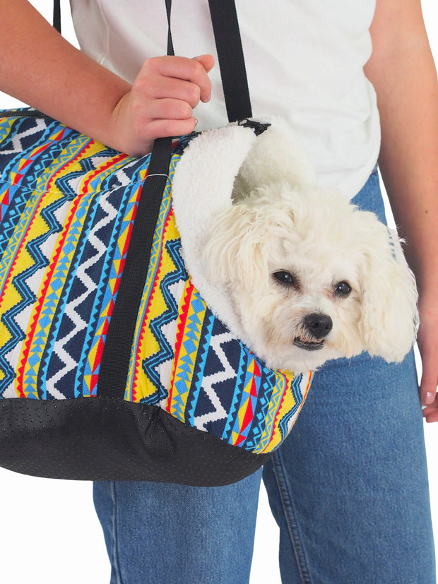 Cosy soft plush dog adjustable carrier bag